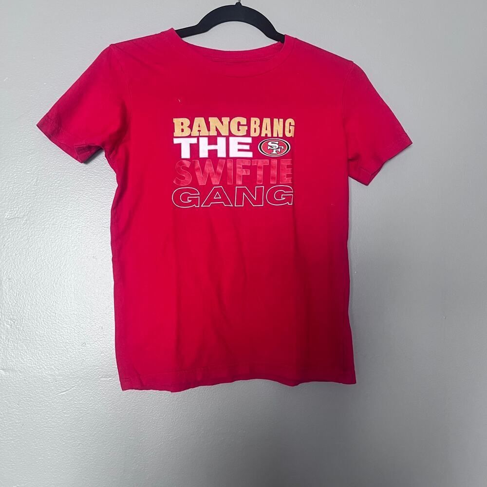 ✨San Francisco 49ers Swiftie Gang T-Shirt Bang Bang Niners Graphic Tee Youth Lg